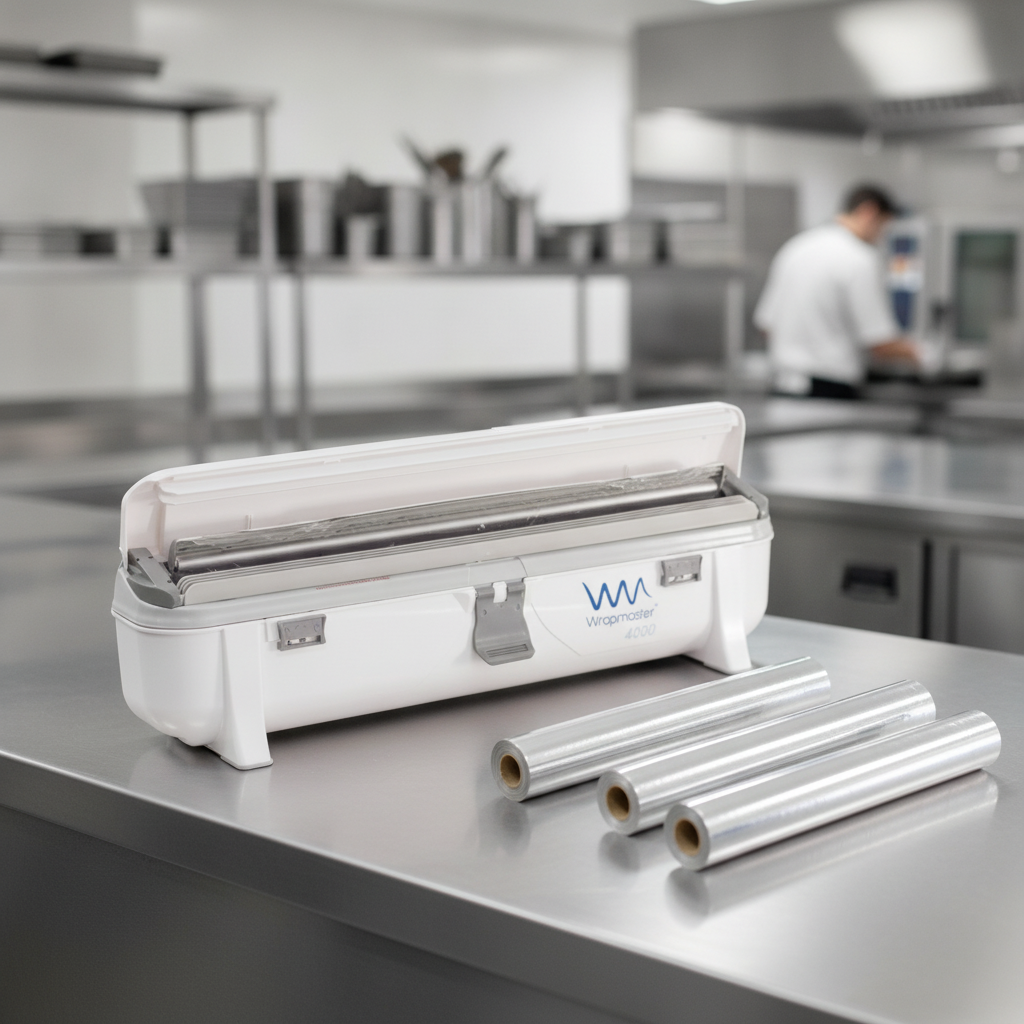 Aluminium Foil Dispenser with 3 Refills for Commercial Kitchens