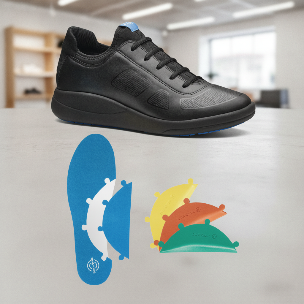 Microfibre Black Transform Trainers for All-Day Comfort