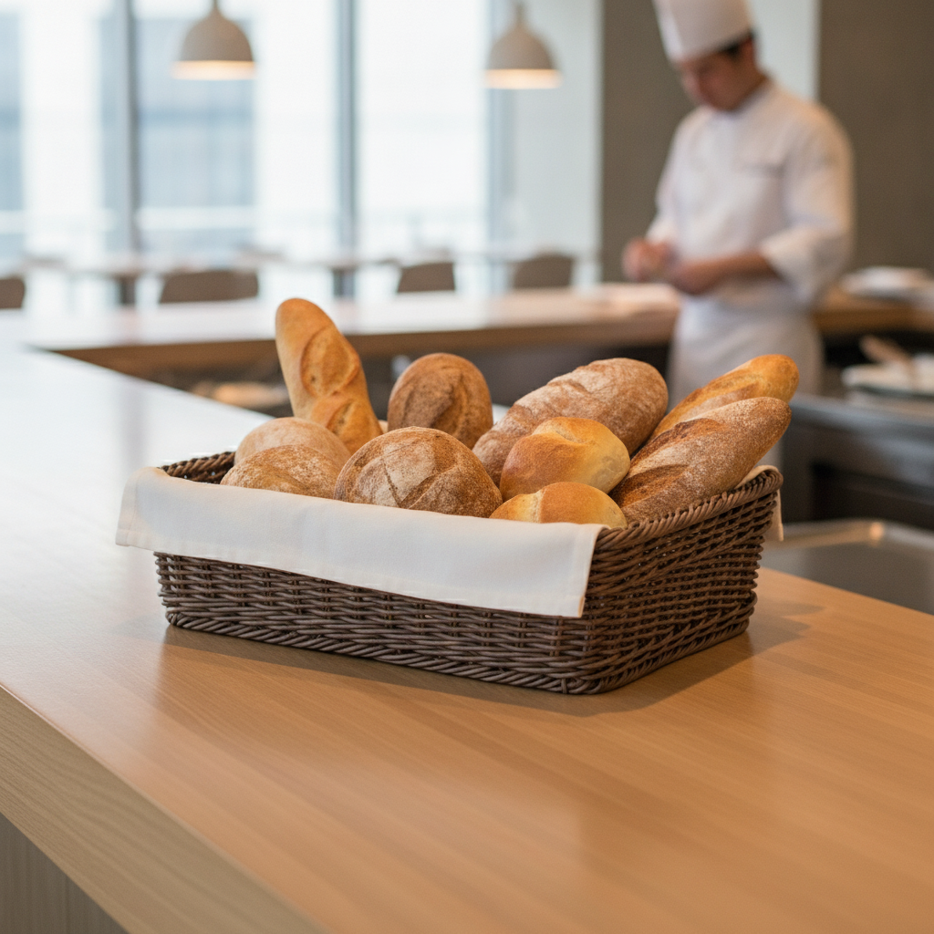 Polyethylene Rectangular Display Basket 525x385mm for Food Presentation