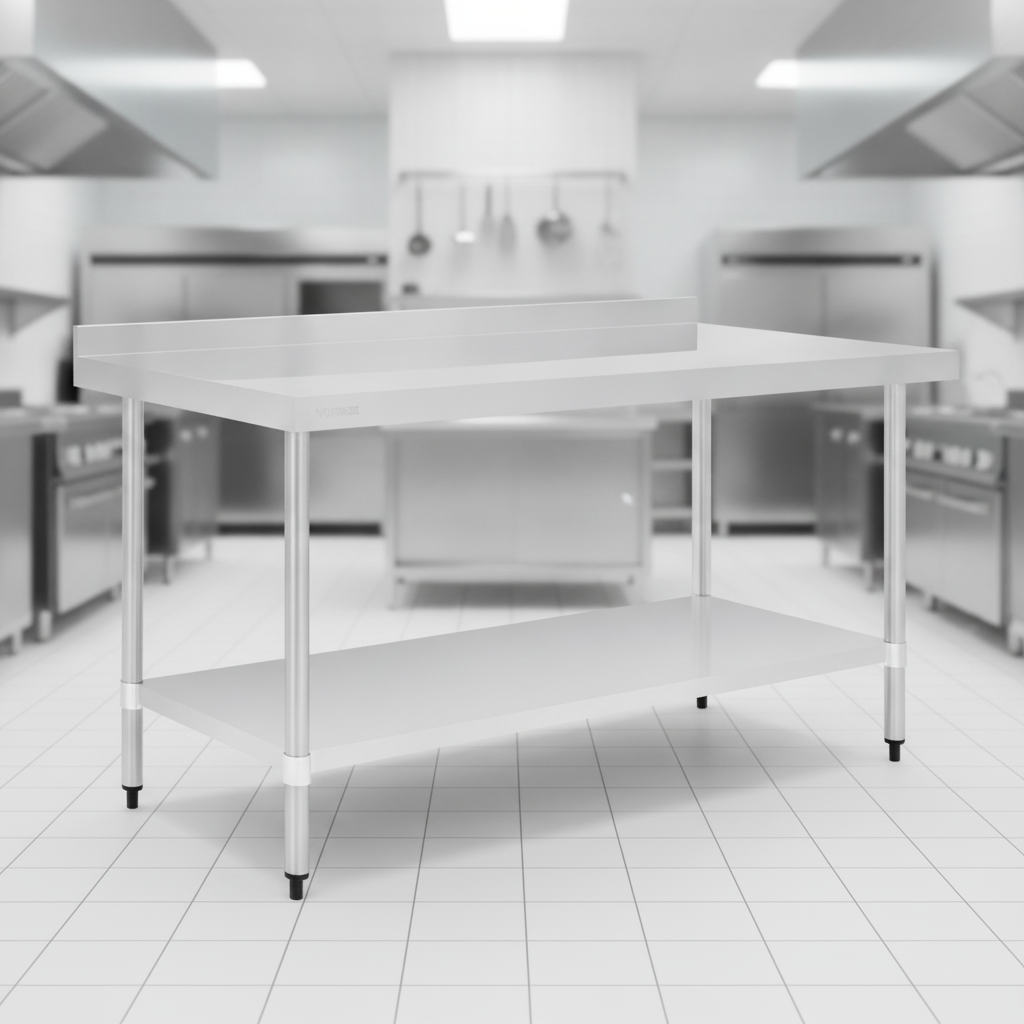 430 Stainless Steel Prep Table 1800mm for Kitchen Use