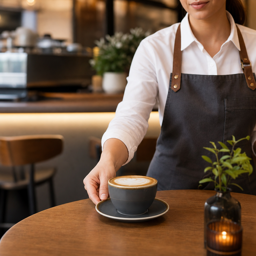 Cappuccino Saucers 140mm Porcelain for Modern Cafés (Pack of 6)