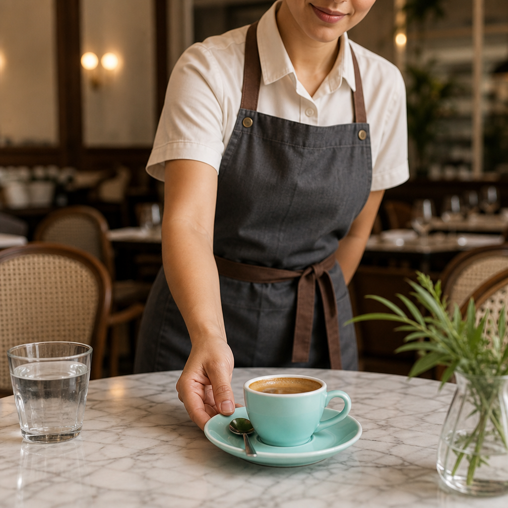 Espresso Saucers 158mm Aqua Stoneware for Cafés (Pack of 12)