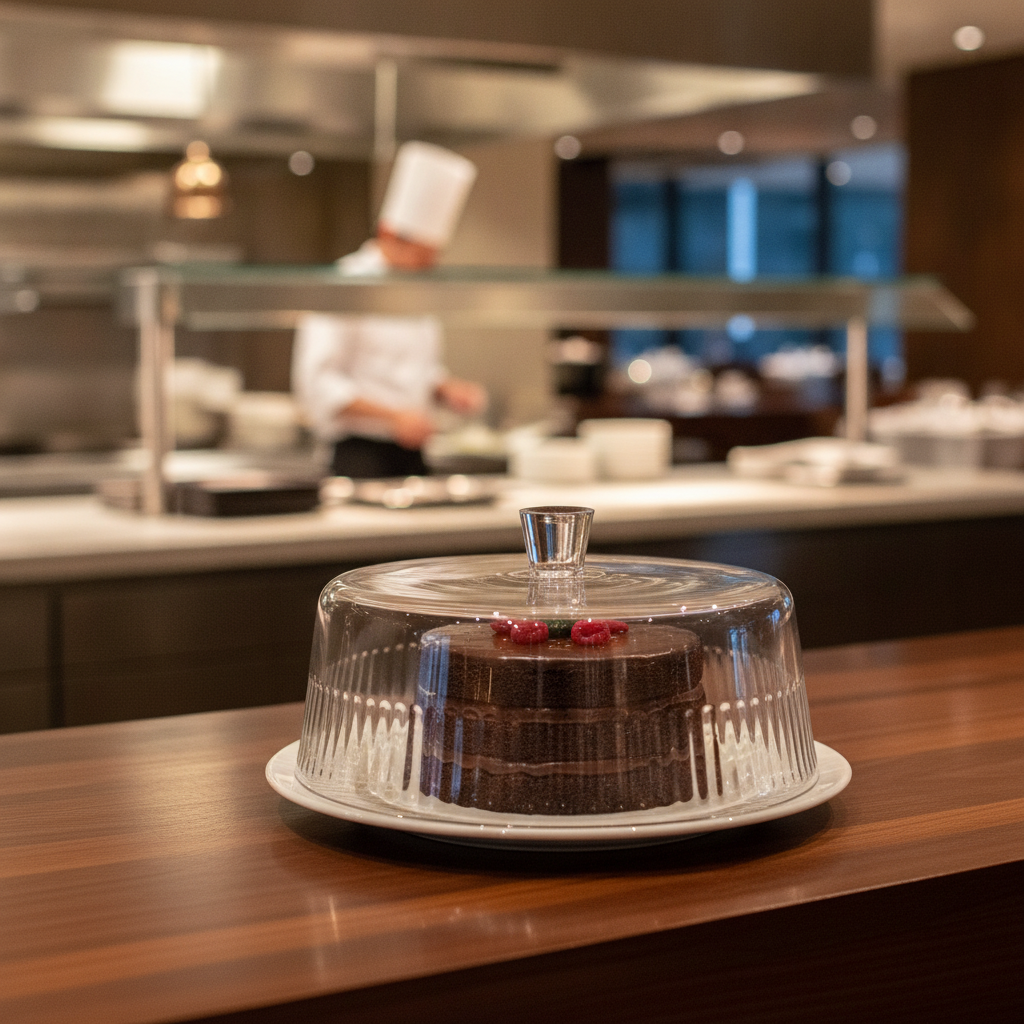 Glass Cake Cover 300mm for Buffets & Catering