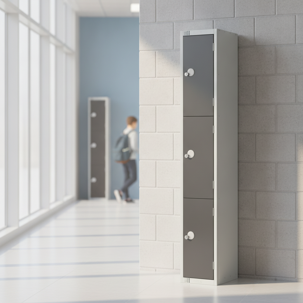 Powder Coated Steel Lockers 300mm Deep for Schools & Workplaces