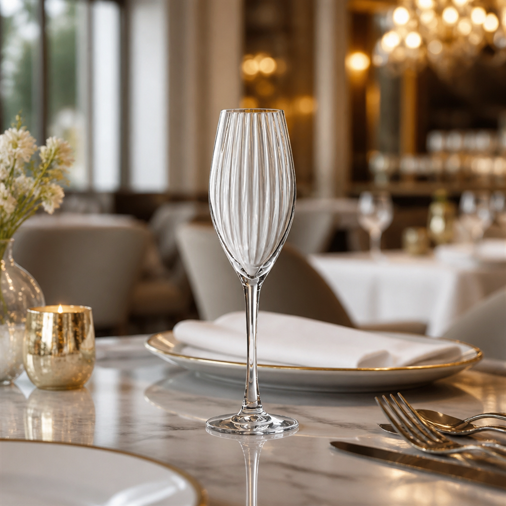 Clear Glass Flutes 200ml for Elegant Dining (Pack of 16)