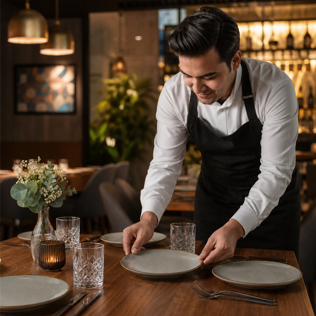 Organic Vitrified Plates 235mm China for Casual Dining (Pack of 24)