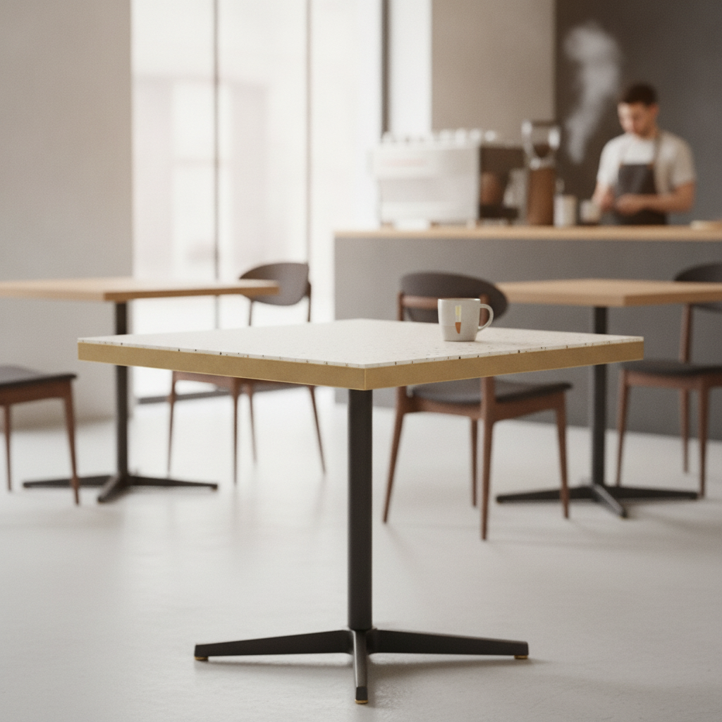 Honeycomb & Chipboard Terrazzo Square Table Top 700mm for Indoor Use