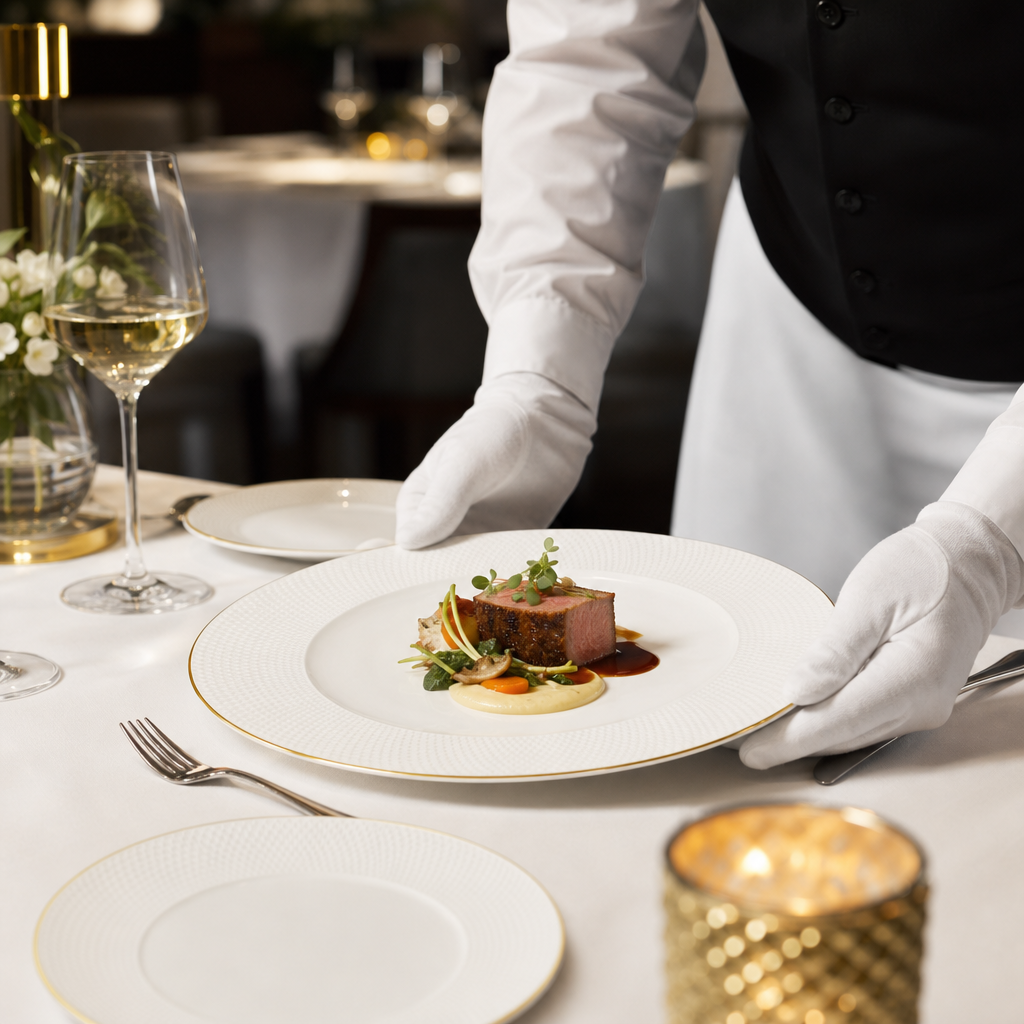 Coupe Plates 270mm Bone China for Upscale Dining (Pack of 12)