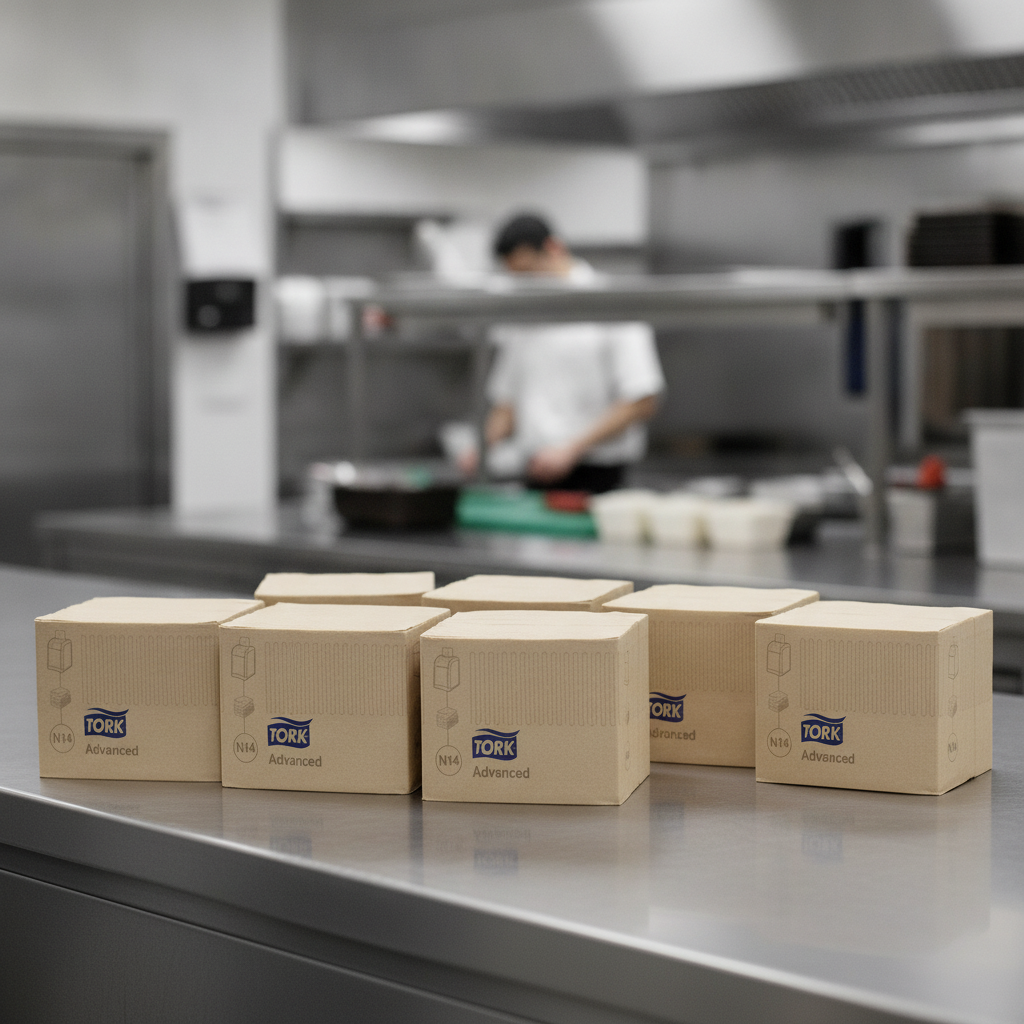 Plastic Natural Dispenser Napkins 720 Sheets for Quick Service Restaurants (Pack of 6)