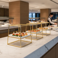 Steel Gold Buffet Stand 200mm for Catering Events