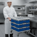 Polypropylene Blue 20 Compartment Camrack for Safe Glass Transport