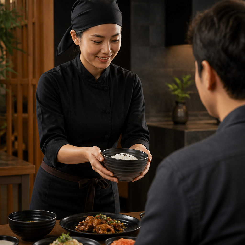 Stoneware Rice Bowls with Reactive Glaze 240ml for Rustic Dining - Pack of 6
