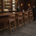 Rubber Wood Bar Chair in Brown 1055x460mm for Elegant Venues (Pack of 6)