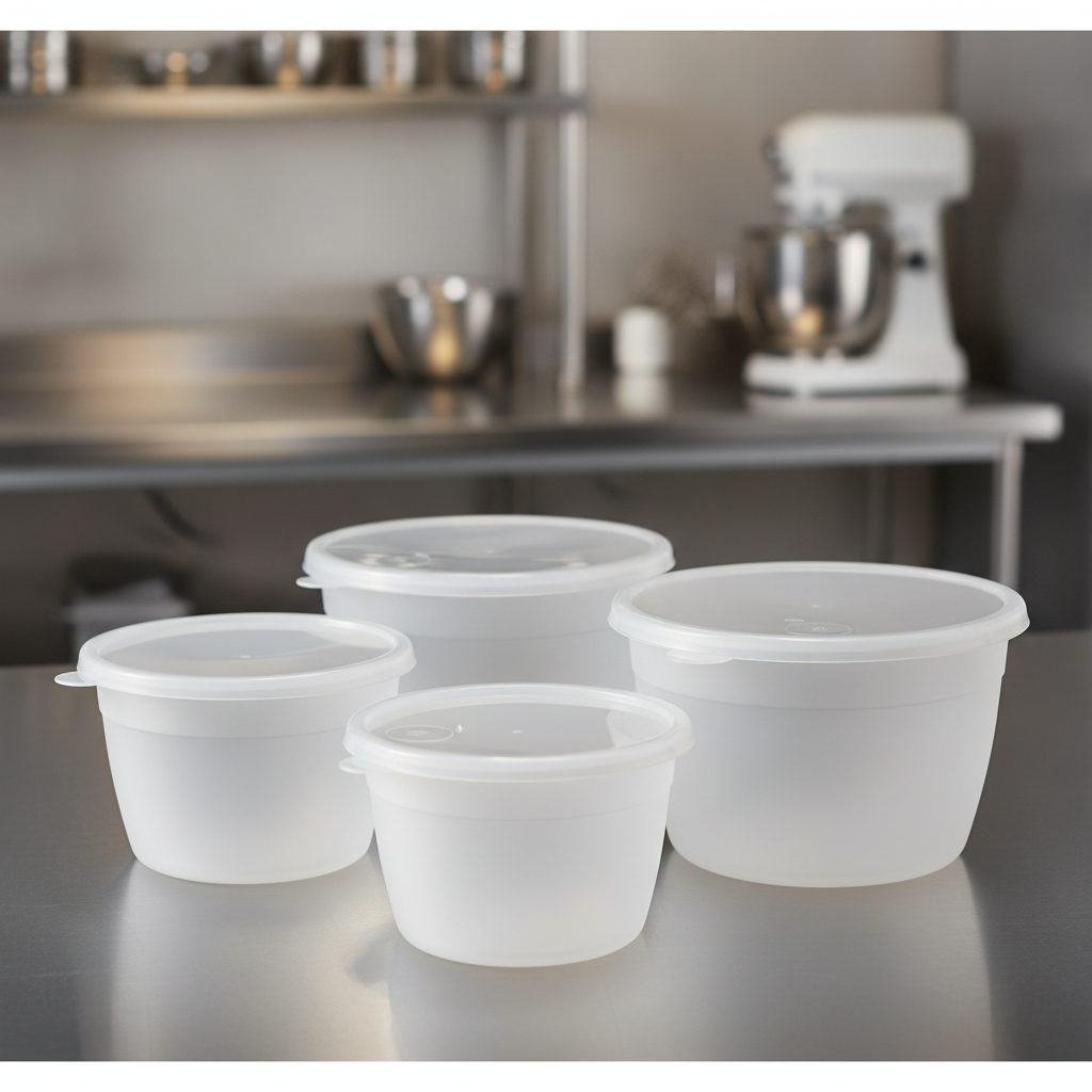 Polypropylene Pudding Basins 140ml, 500ml, 1Ltr for Professional Kitchens (Pack of 6)