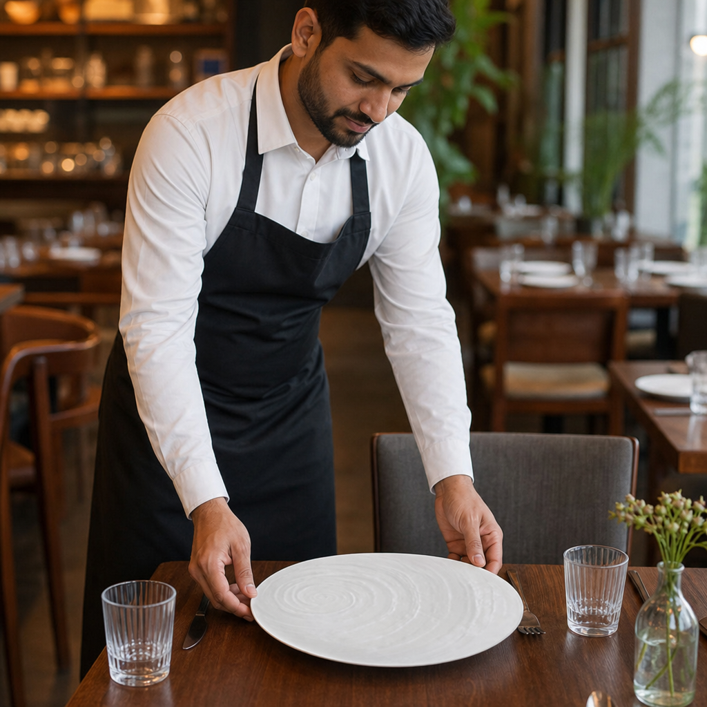 Large Plates 280mm White Melamine for Catering Events (Pack of 6)
