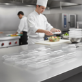 Polypropylene Medium Rectangular Food Container Lids 900ml for Takeaway Services (Pack of 300)