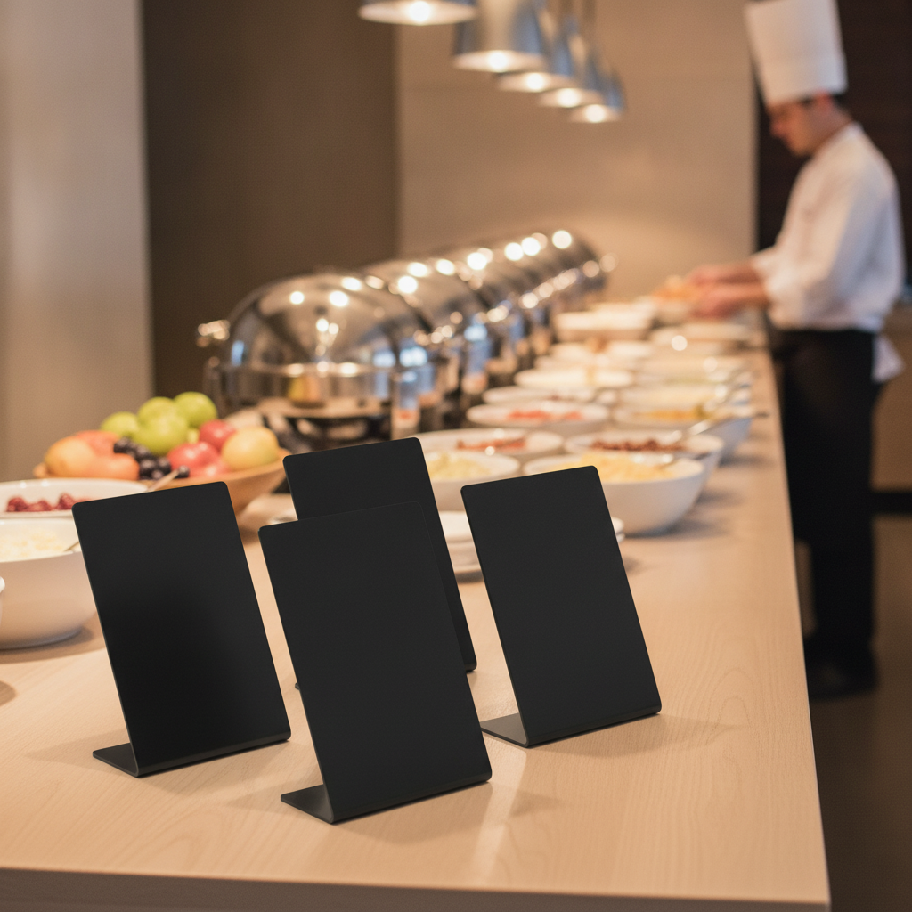 Acrylic Tableboards 280x148mm for Buffet Display (Pack of 4)
