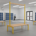 Powder Coated Steel Double-sided Island Seating for Schools & Gyms
