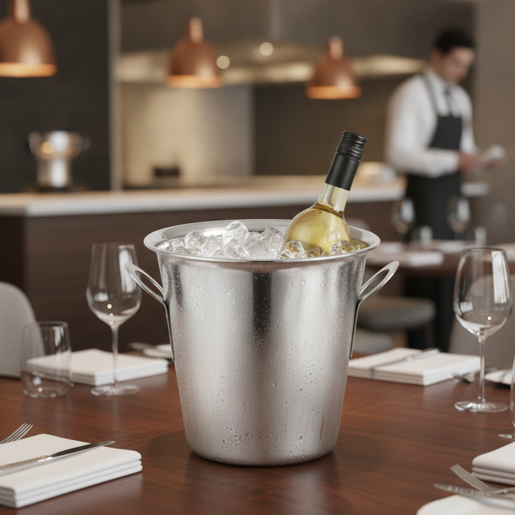 Stainless Steel Flared Wine Bucket 4.3L for Events & Catering