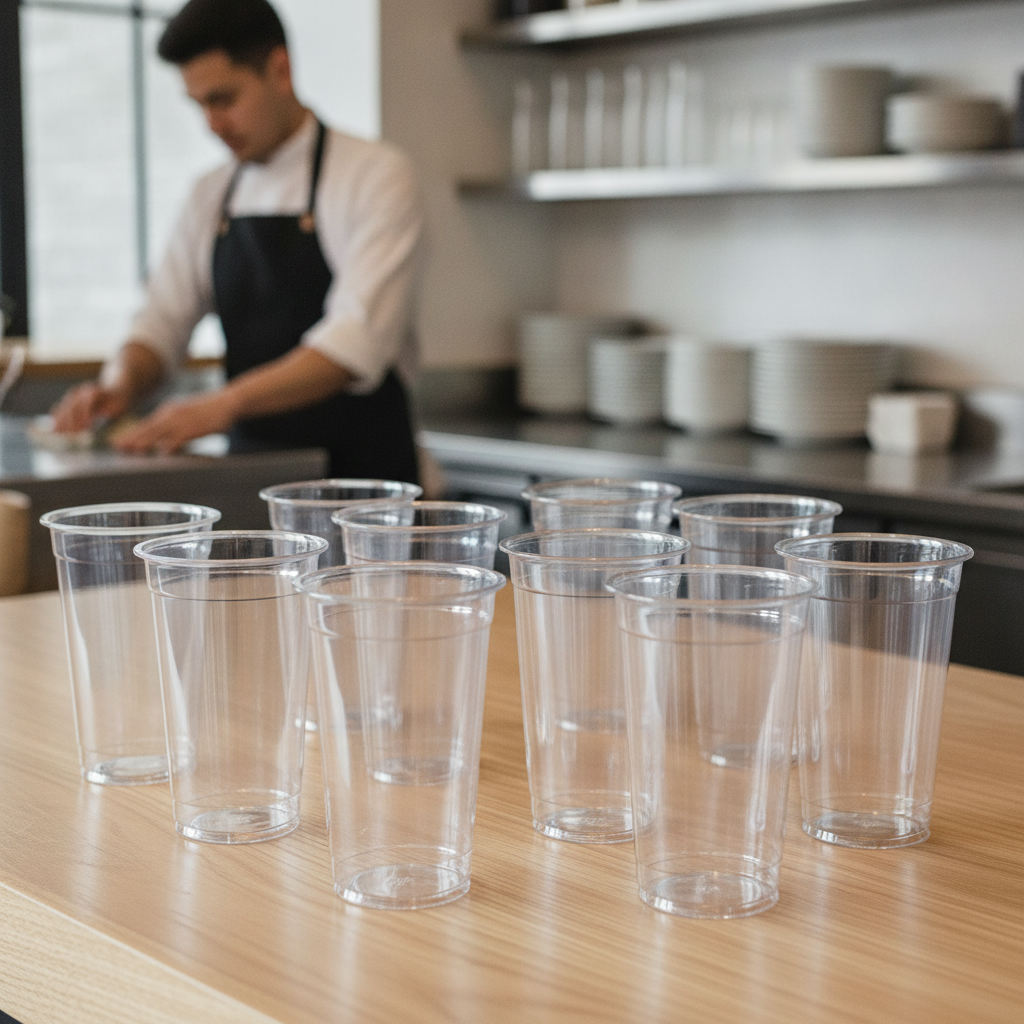 Clear rPET Cups 568ml for Outdoor Events (Pack of 400)