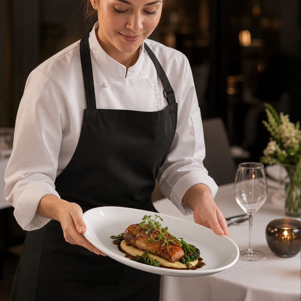French Deep Oval Plates 304mm Porcelain for Elegant Dining (Pack of 4)