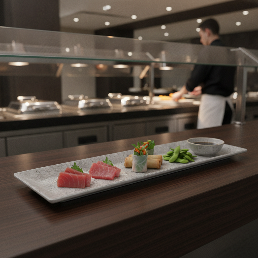 Melamine Rectangular Platter 310mm for Buffet Service