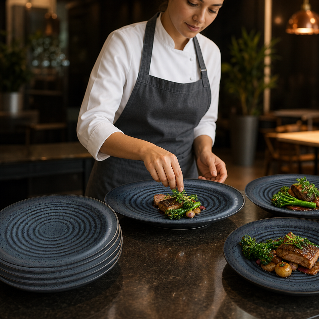 Plates 267mm Porcelain for Rustic Dining (Pack of 6)