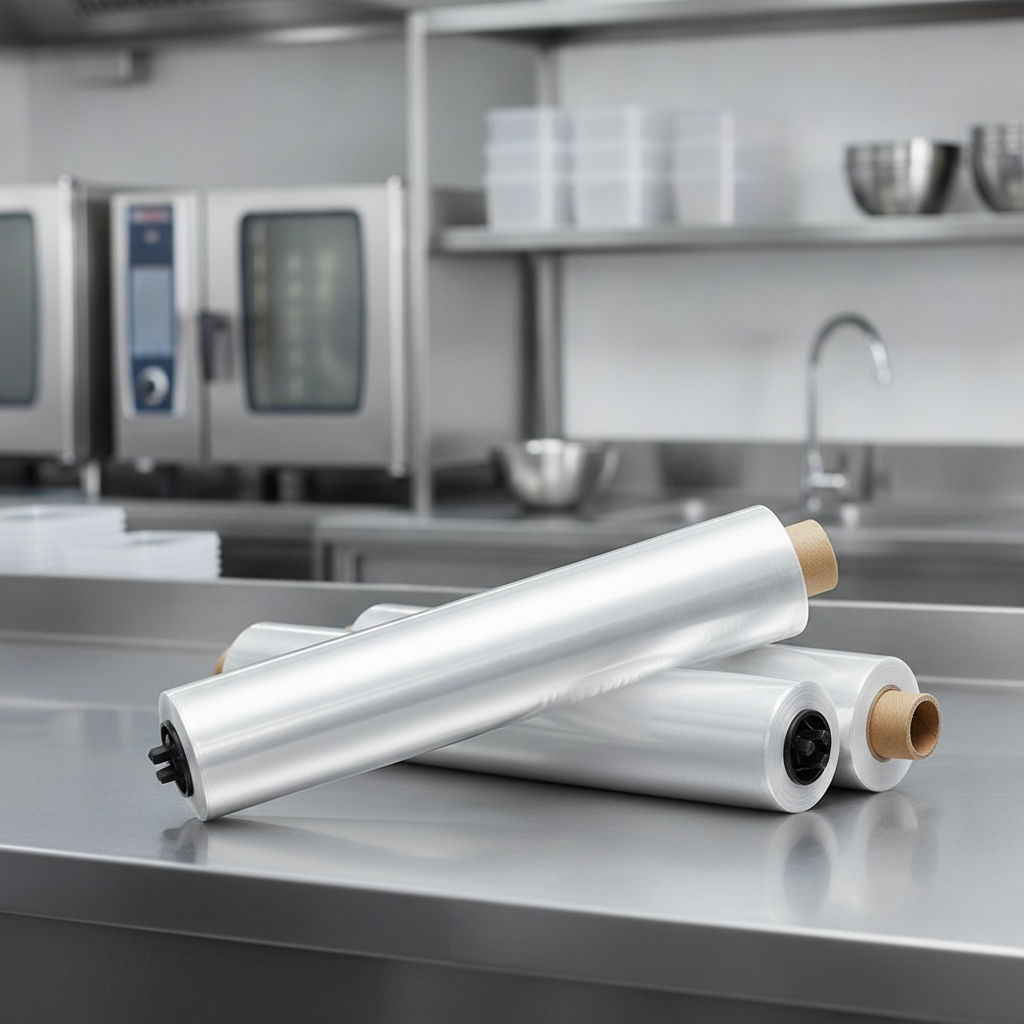 Polyethylene Cling Film 300mm x 300m for Food Storage (Pack of 3)