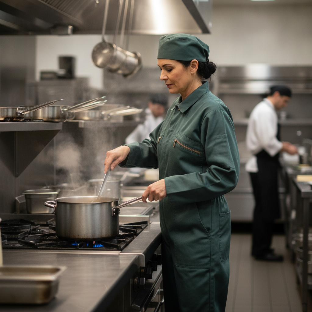 Polycotton Green Coverall for Everyday Work Use