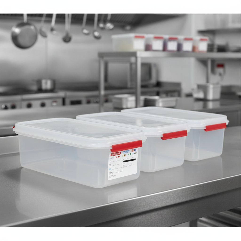 Polypropylene Gastronorm Food Container 4L for Professional Kitchens (Pack of 4)