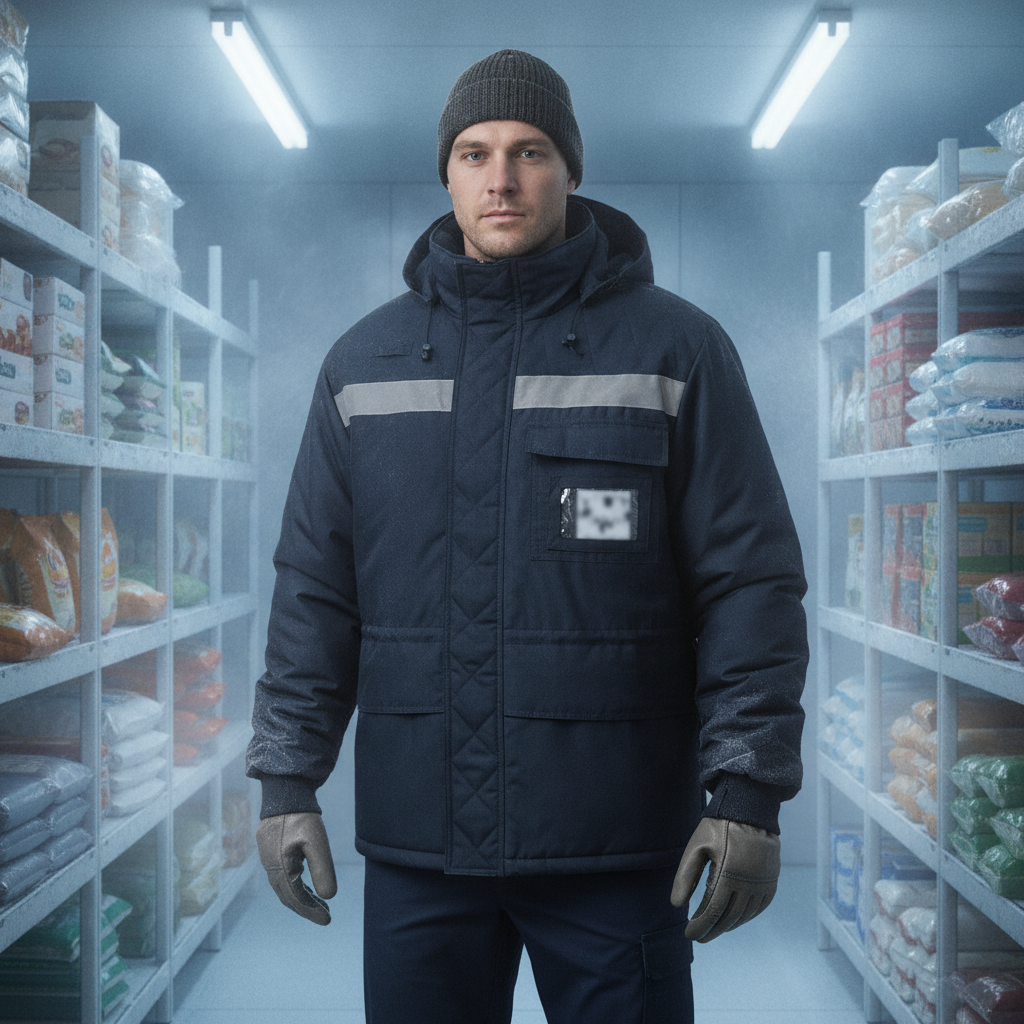 Polyester Navy Coldstore Jacket for Cold Environments