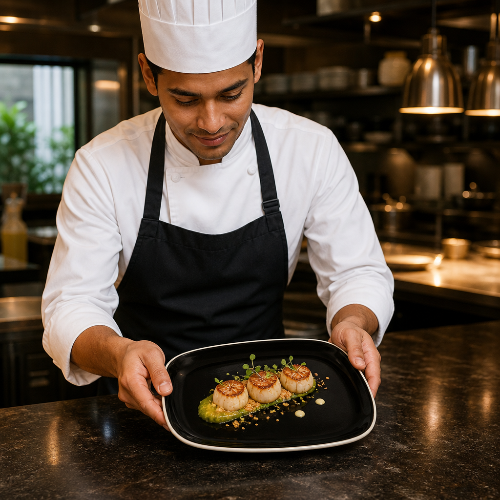Platters 286mm Black Ceramic for Stylish Food Presentation (Pack of 6)