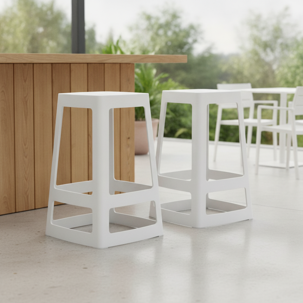Polypropylene High Stools 650mm for Indoor & Outdoor Use (Pack of 2)