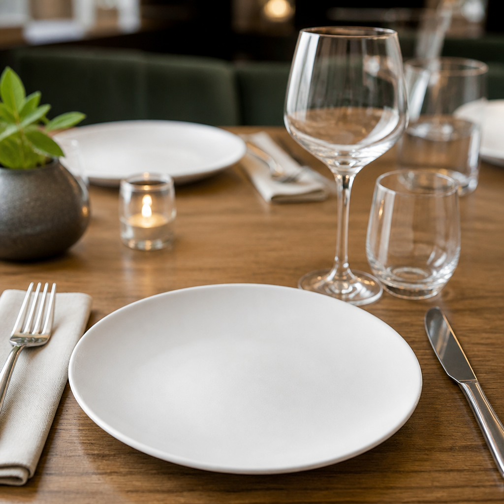 Coupe Plates 255mm Bone China for Elegant Dining (Pack of 6)