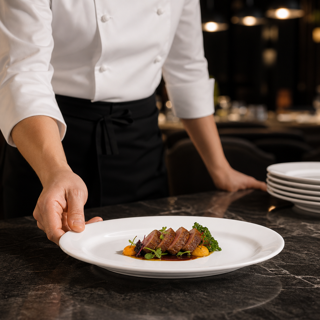 Oval Plates 230mm Porcelain for Fine Dining (Pack of 12)