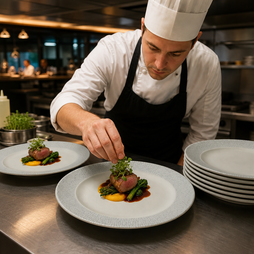 Plates 206mm Grey Vitrified Ceramic for Restaurants (Pack of 12)
