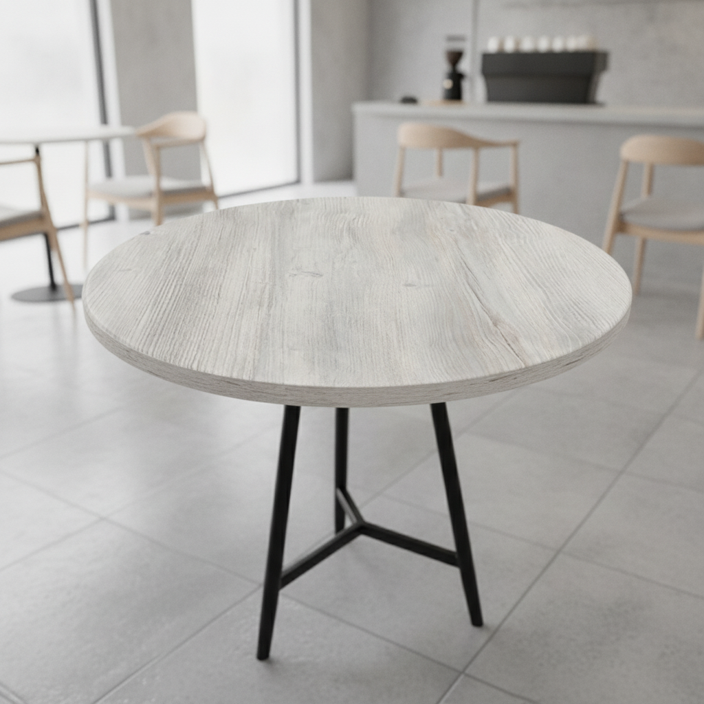 High Density Woodchip Round Table Top 600mm for Indoor & Outdoor Use