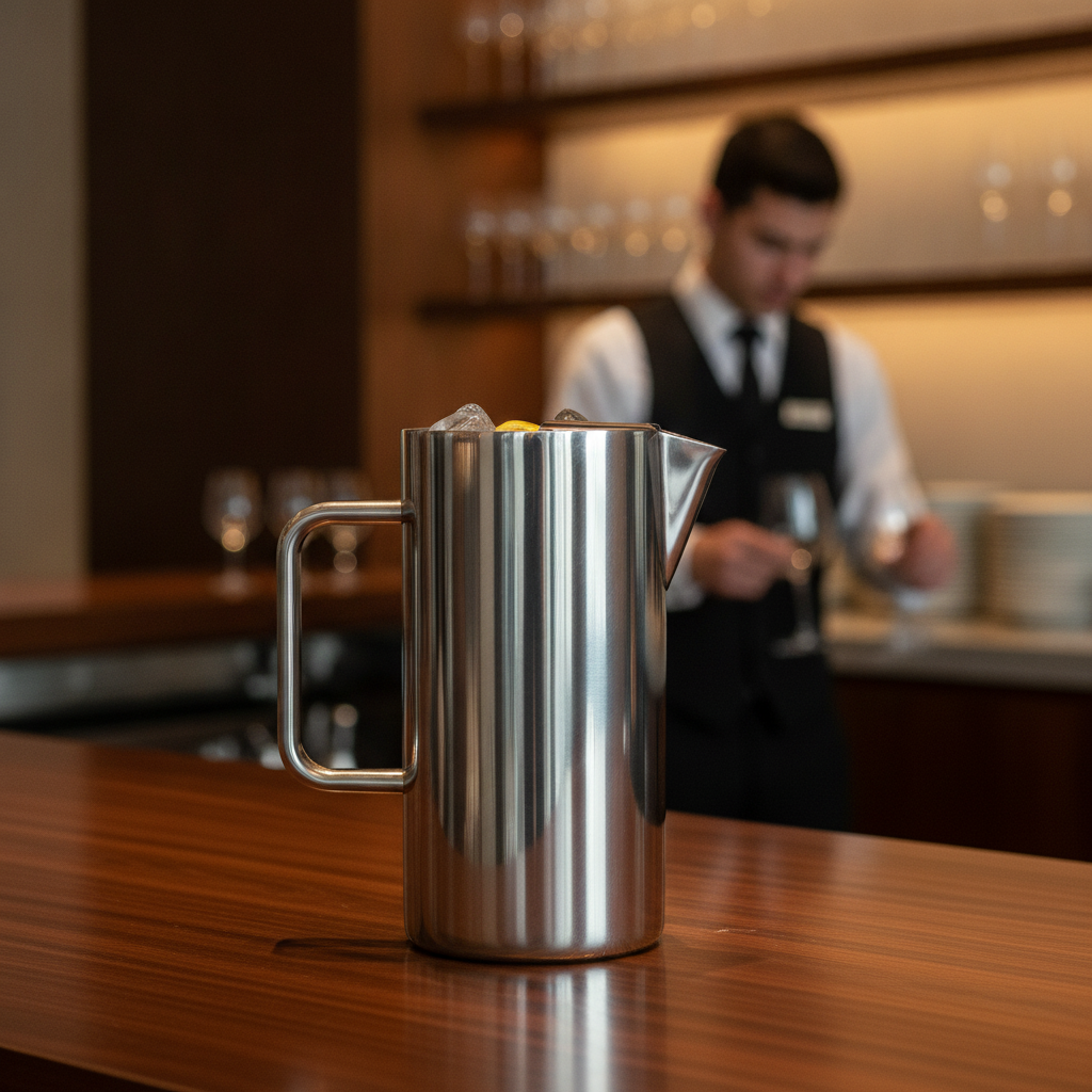 18/10 Stainless Steel Water Pitcher 1.8L for Catering & Hospitality