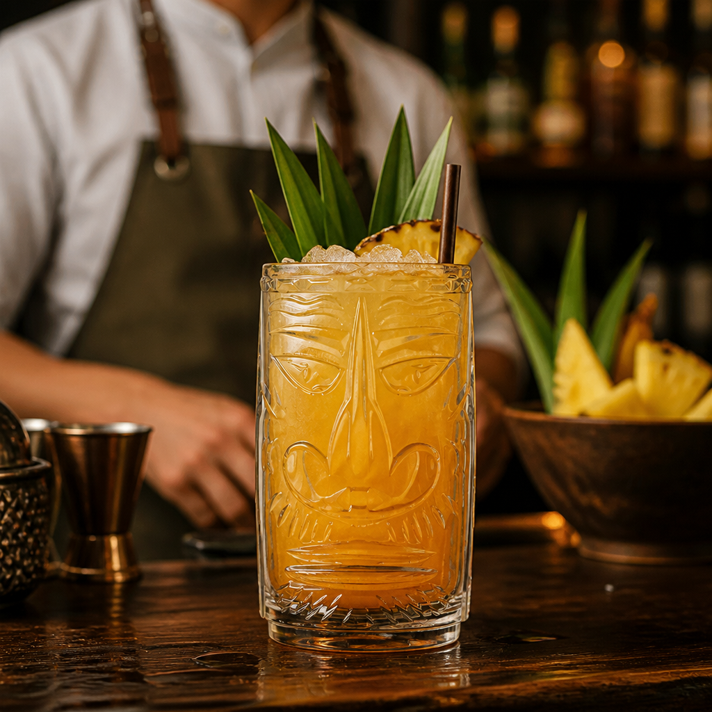 Eco-Crystal Glass Tumblers 460ml for Tiki Cocktails (Pack of 8)
