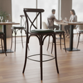 Rubber Wood Bar Chair with Padded Seat 1180mm for Stylish Seating