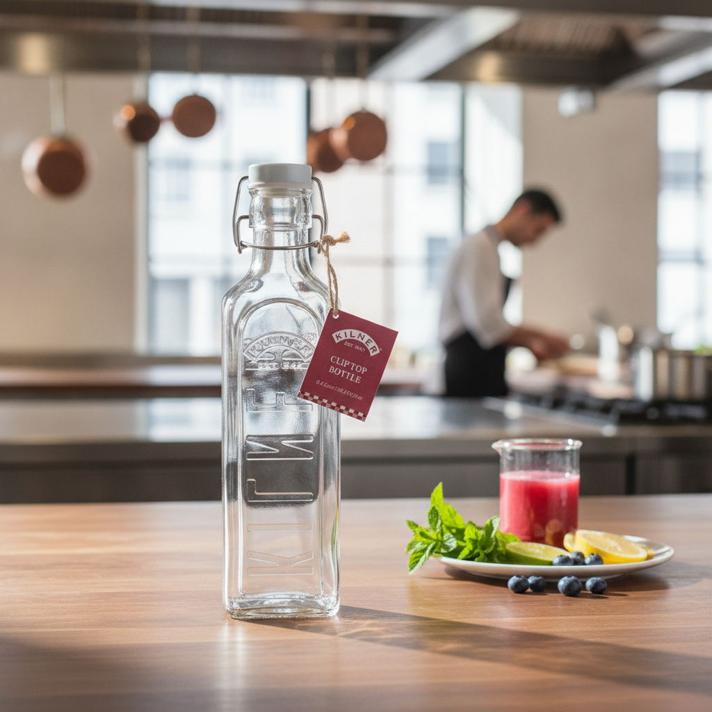 Glass Clip Top Bottle 600ml for Preserving & Infusing