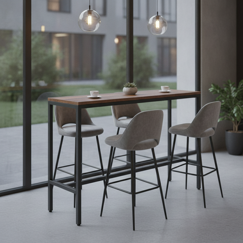 Melamine Bar Height Coffee Table 1600mm for Hospitality Spaces