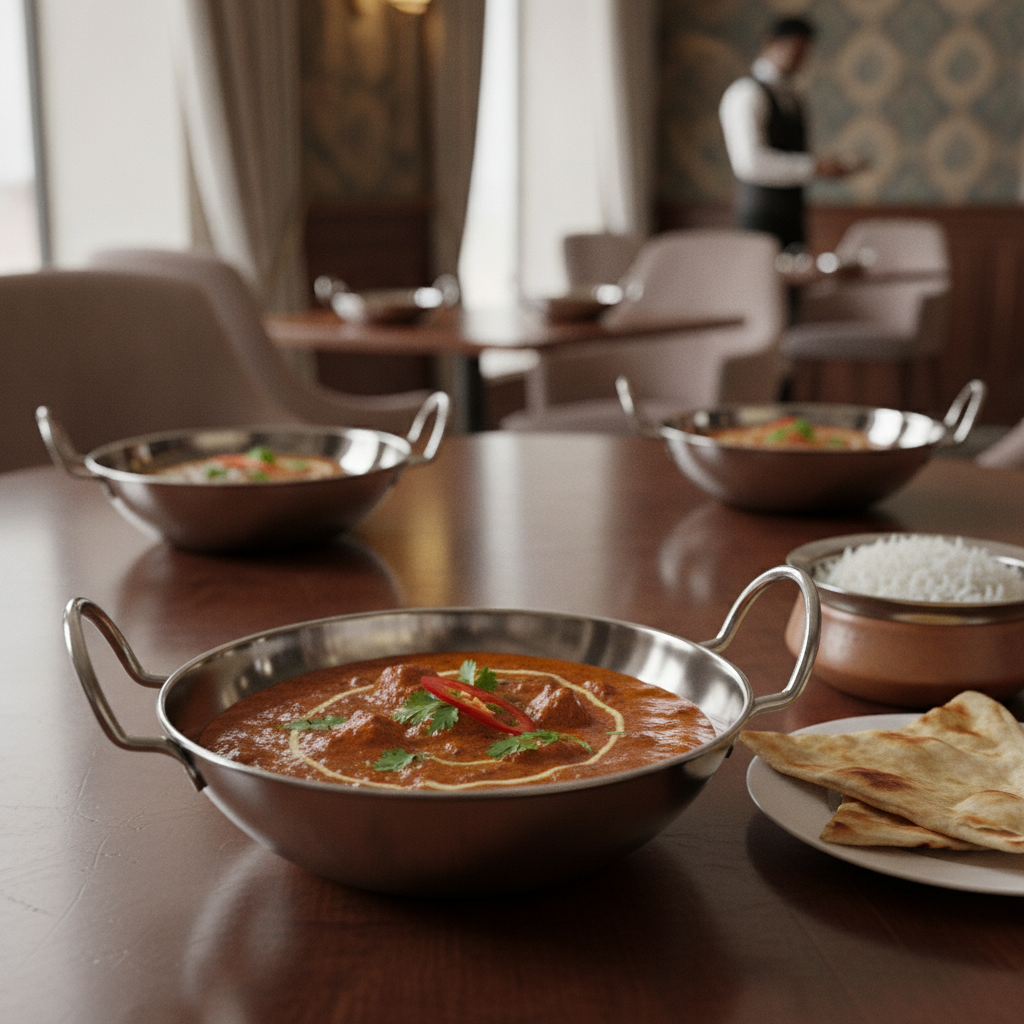 Stainless Steel Balti Serving Dish 170mm for Indian Restaurants
