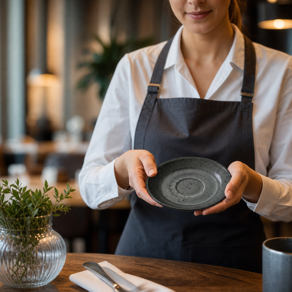 Saucers 152mm Smoke Grey China for Restaurants & Cafés (Pack of 12)