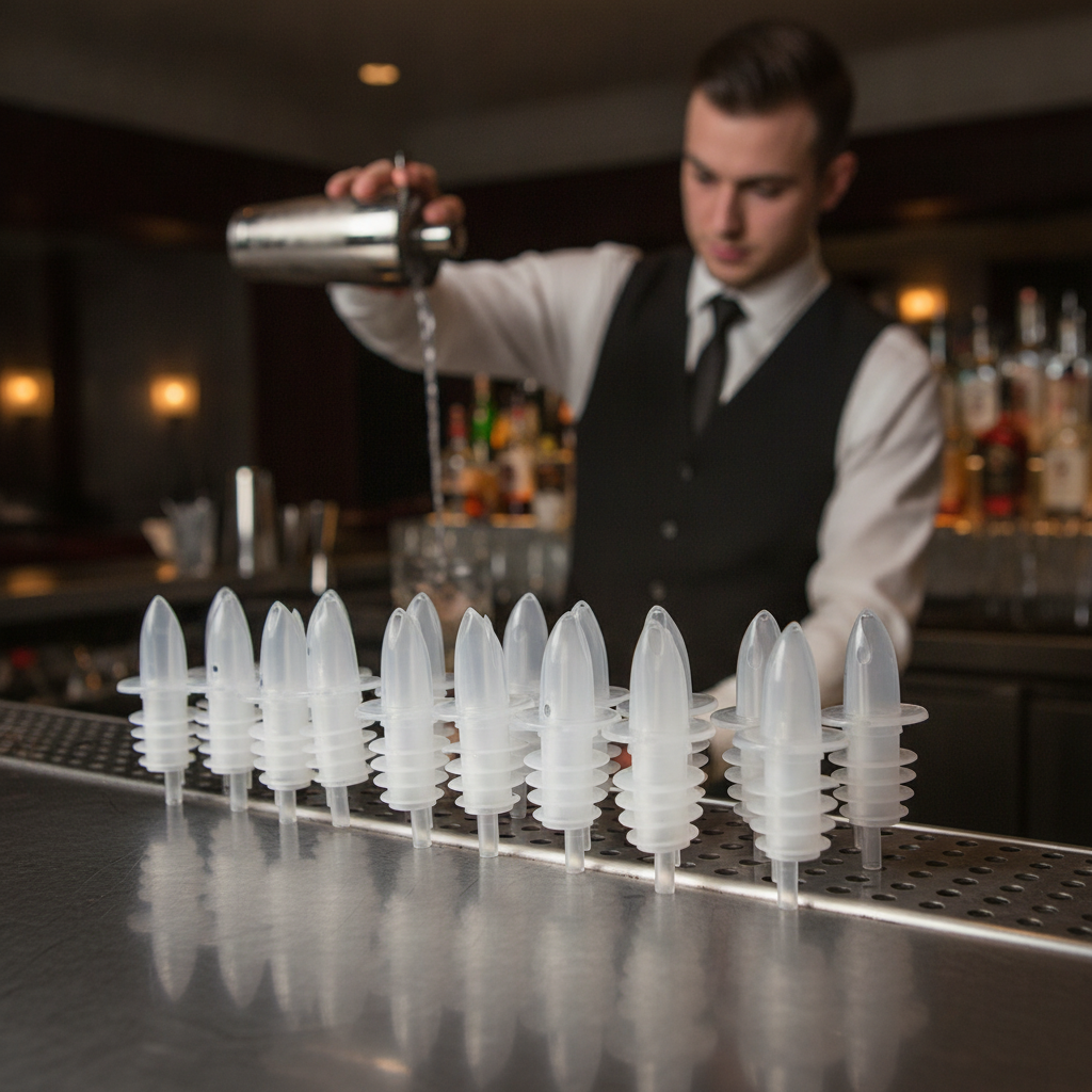 Plastic Economy Freeflow Pourer 71mm for Busy Bartenders (Pack of 10)