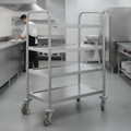 Stainless Steel Four Tier Trolley for Transporting Items