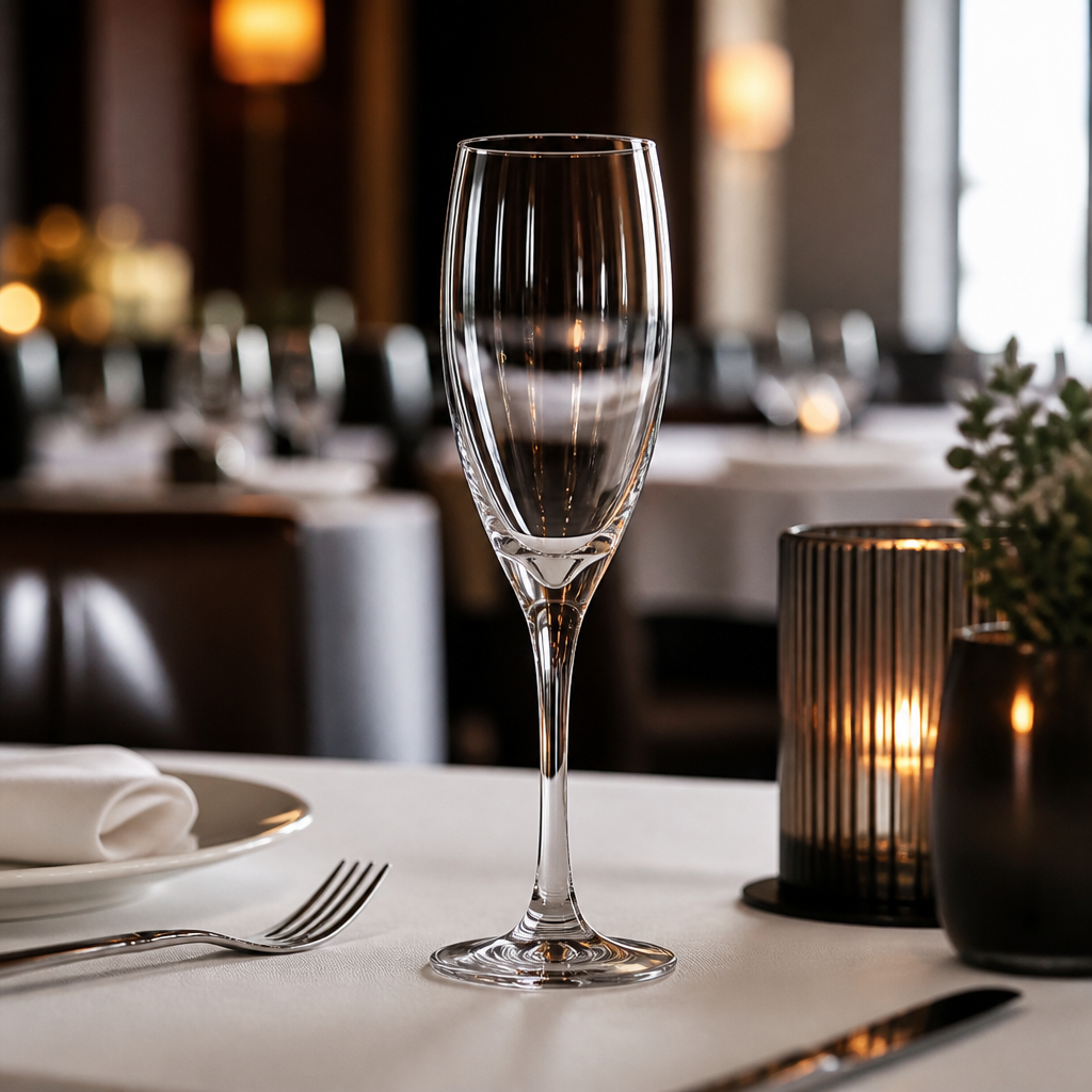 Glass Champagne Flutes 170ml for Elegant Drink Service (Pack of 24)