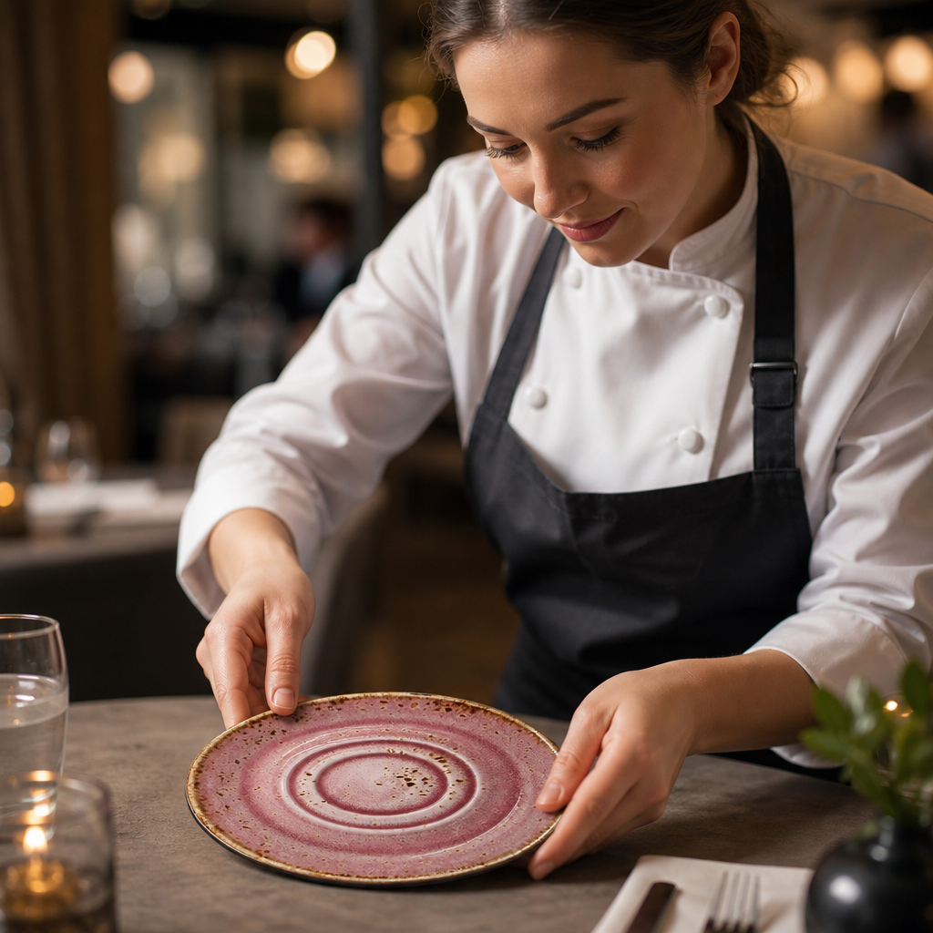 Alumina Saucers 145mm Pink Vitrified Ceramic for Culinary (Pack of 12)