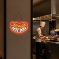 LED Hot Dog Neon-Style Sign for Restaurants & Cafés