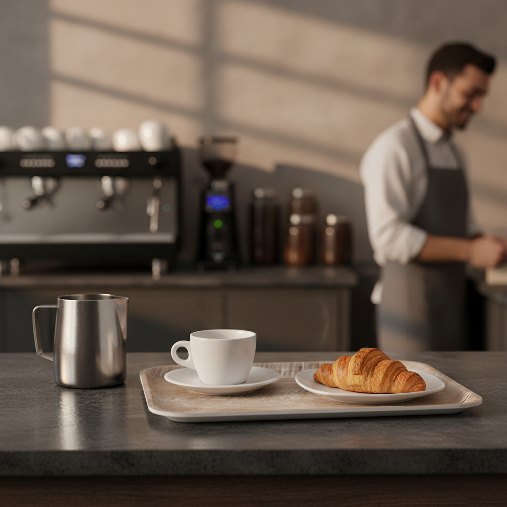 Laminate Rectangular Tray Light Oak for Cafés & Dining Halls